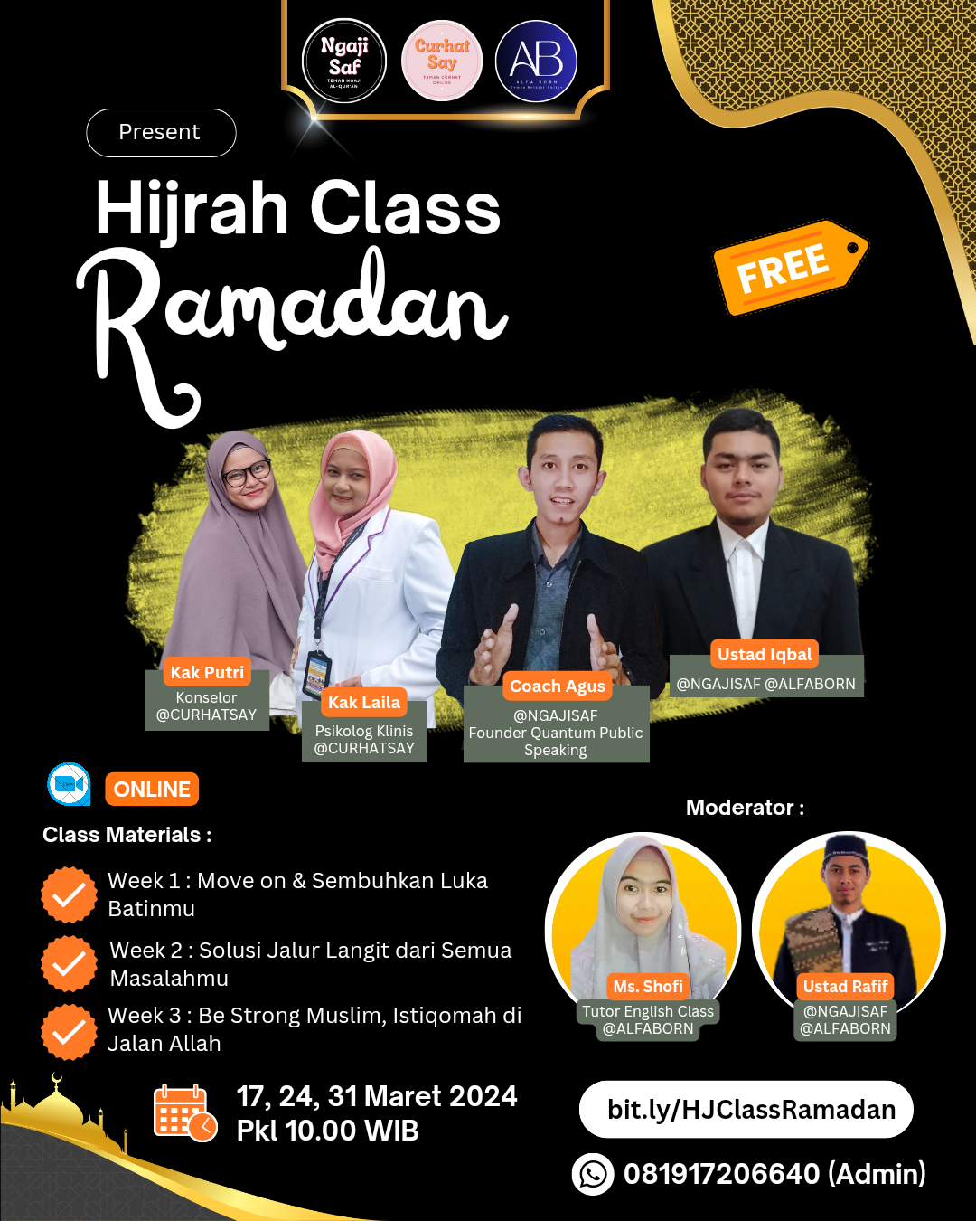 Hijrah Class Batch 1 Ngajisaf